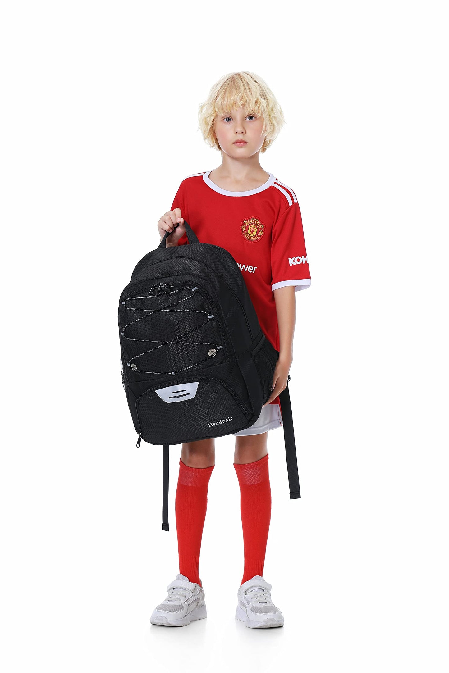 Hsmihair Youth Soccer Bag-Soccer Backpack&Backpack for Football Basketball,with Ball Compartment Separate Cleat Package