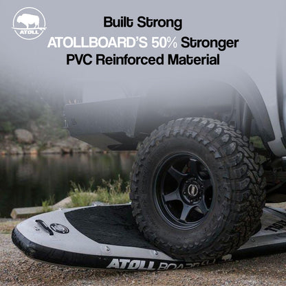 Atoll Inflatable Paddle Board with Premium SUP Stand Up Paddle Board Accessories & Back Pack, Non-Slip Comfort Deck for Unisex Adult - 11ft (Army Green)