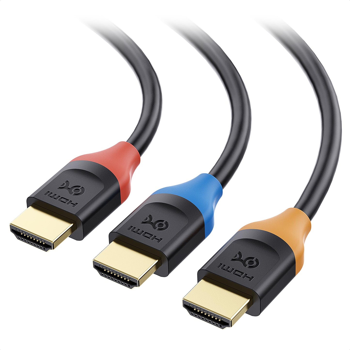 Cable Matters 3-Pack High Speed HDMI Cable 3 ft with 4K @60Hz, 2K @144Hz, FreeSync, G-SYNC and HDR Support for Gaming Monitor, PC, Apple TV, and More