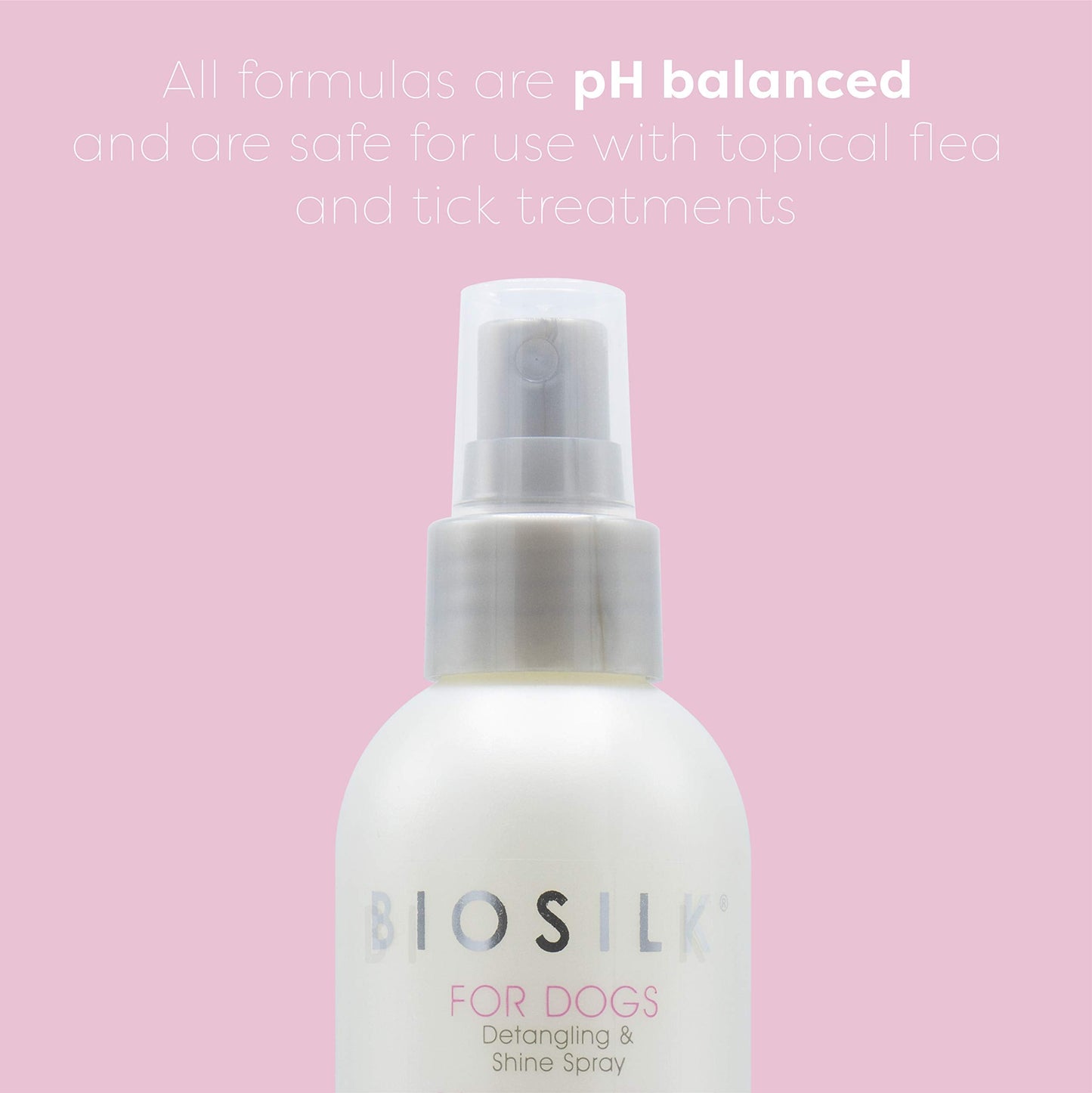 BioSilk for Dogs Silk Therapy Detangling Plus Shine Mist for Dogs | Best Detangling Spray for All Dogs & Puppies for Shiny Coats and Dematting | 8 Oz Bottle (Packaging May Vary)