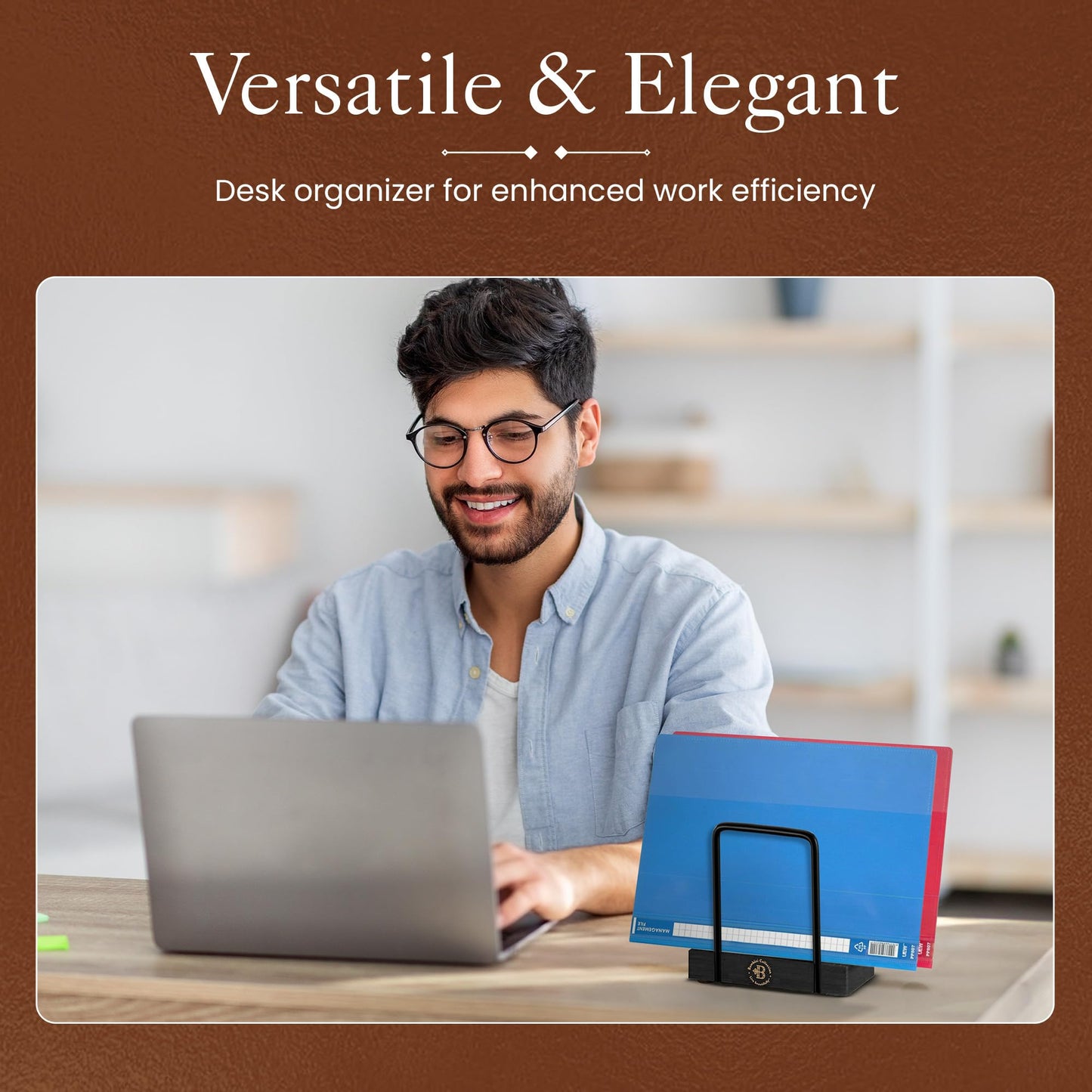 Black Napkin Holder for Table - Modern Napkin Dispenser, Bamboo and Iron Design, Non-Slip, Suitable for Kitchen, Dining, Farmhouse, Cocktail, Picnic, Bar, Outdoor Use - Holds Paper Napkins, Mail, Bill