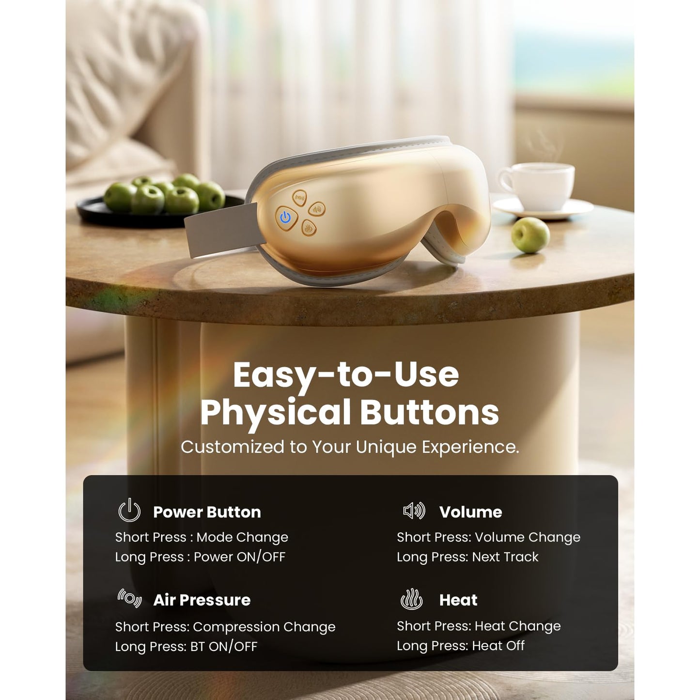 BOB AND BRAD Eye Massager with Heat and Cooling, Birthday Gifts for Women Men Her Him, EyeOasis 3 Eye Mask for Migraines, Heated Face Massager for Dry Eyes Strain Relief Improve Sleep