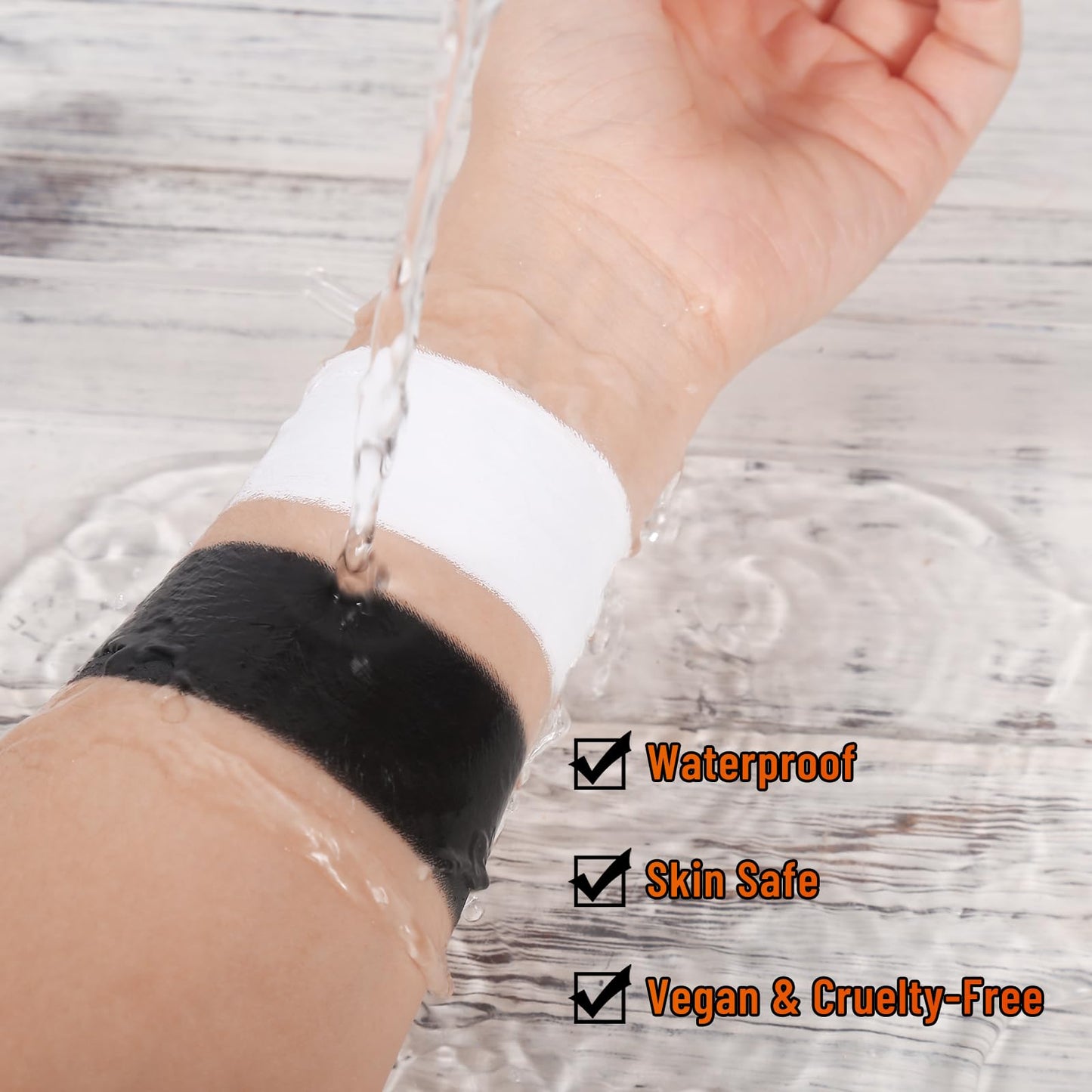 BOBISUKA Black & White Face Body Paint + Setting Powder + 3PCS Artist Brushes Face Painting Kit for Adult Large Capacity Professional Oil Based Cream Paints Palette For Halloween Clown Skeleton Vampir