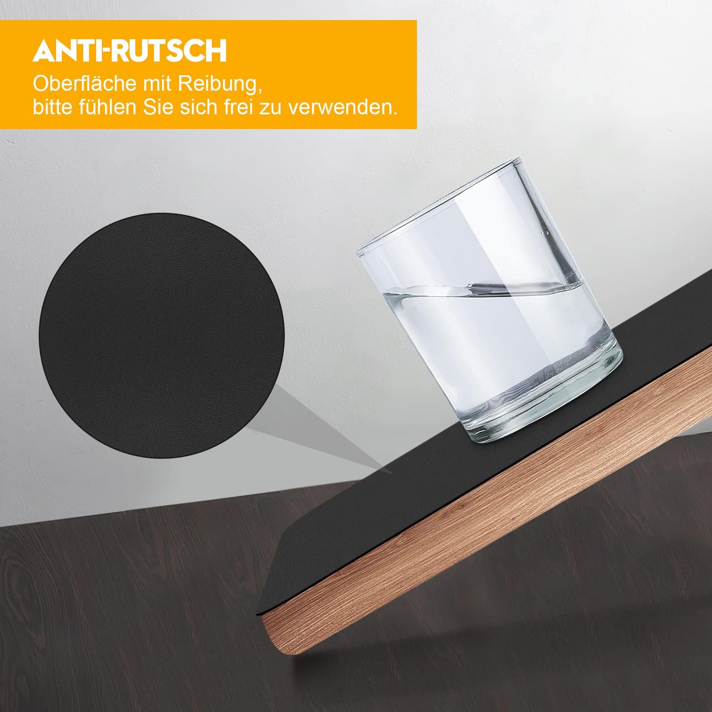 Bacgnyer Placemats Set of 6 Placemat with Coasters Heat Stain Scratch Resistant Non-Slip Waterproof Oil-Proof Washable Wipeable Outdoor Indoor for Dining Patio Table Kitchen Decor and Kids (Black 6)