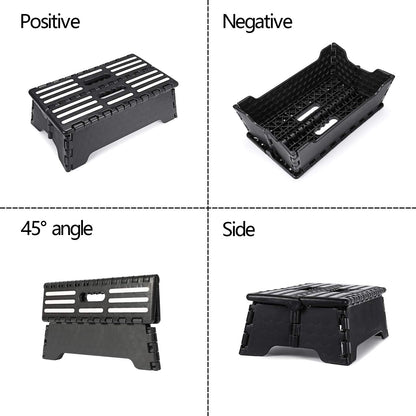 5 Inch Folding Step Stool with Non-Slip Mat. Made of Incombustible Plastic, Can Withstand Over 250 Pounds. Collapsible Step Suitable for Kitchen, Bathroom, Bedroom, Camping, Travel ect