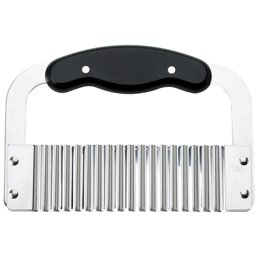 HIC Kitchen Crinkle-Cut Wave Slicer French Fry Vegetable Cutter, Stainless Steel Blade