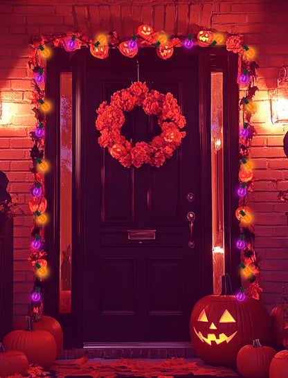 Abeja G40 Purple Orange LED Replacement Bulbs, 0.6W Halloween Bulb Shatterproof Waterproof Outdoor String Lights Bulb for Indoor Outdoor Halloween Patio String Lights, 25 Pack