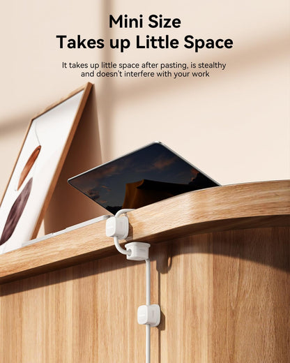 6-Pack Magnetic Cable Clips Cord Organizer-Cable Smooth Adjustable, Rocoren Desk Cable Management Accessories,Cable Holder Clips Wire Holder Keeper for Desktop,Nightstand,Wall,Home Office,Phone,Car