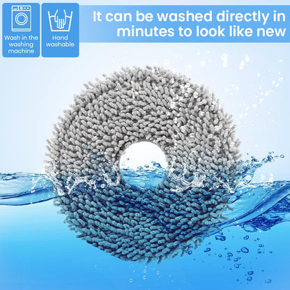 8pcs Mop Pads Compatible with Roborock Q Revo/Qrevo MaxV Robot Vacuum Cleaner, roborock mop pads, Spin Cleaning Pads Replacement Accessories