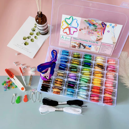 Athena's Elements - Embroidery Floss - 276 Pcs Cross Stitch Thread and Accessories - Perfect for Bracelet Making & DIY Embroidery Projects | Bonus Accessories Included
