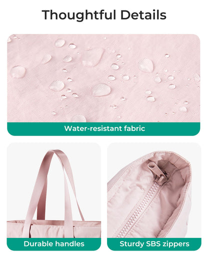 BAGSMART Tote Bag for Women with Zipper, Gym tote with Compartments, Work Tote Nurse Dance Yoga Bag for Travel