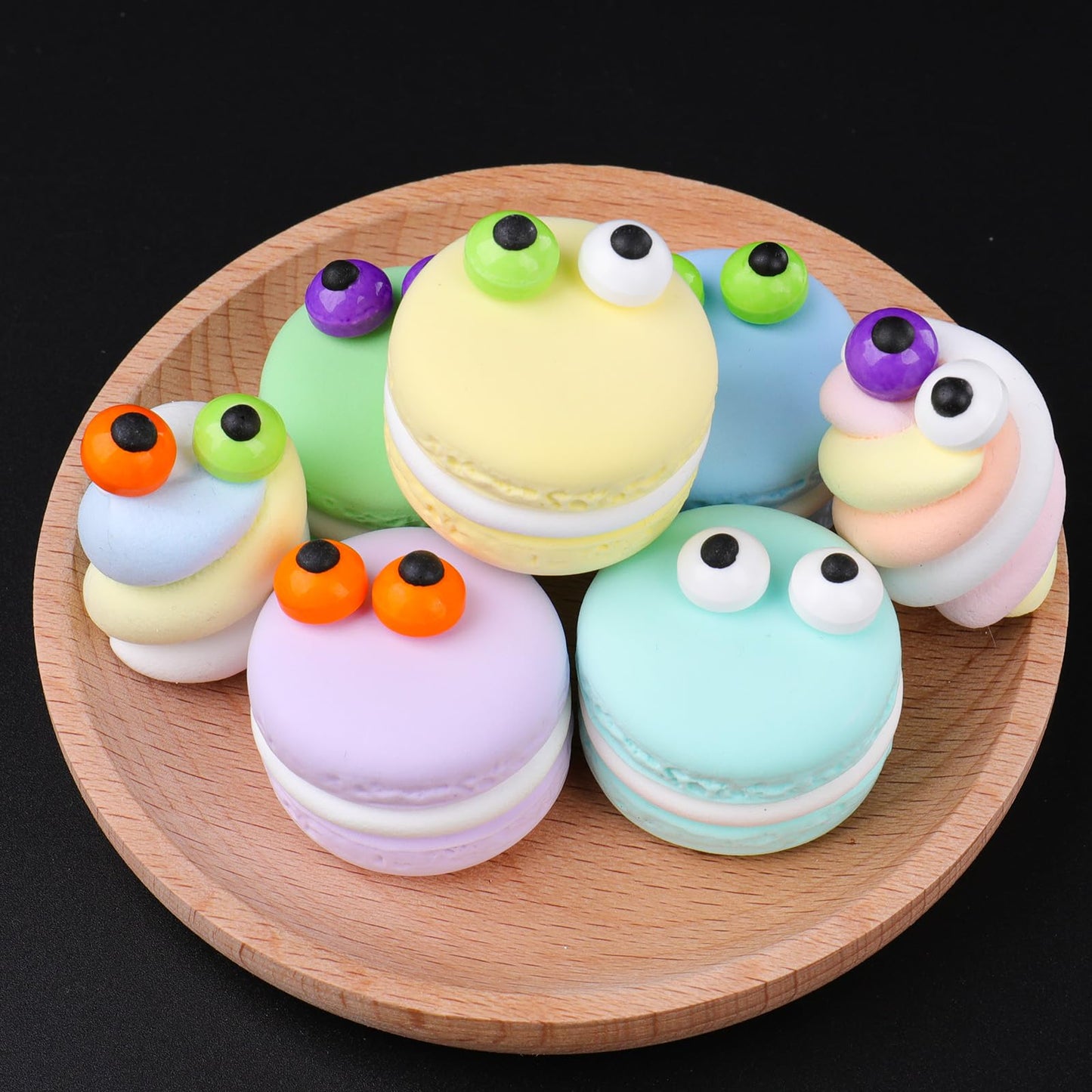 Candy Eyes for Decorating Edible, 1cm White Orange Green Purple Eyeballs Mix, Halloween Sprinkles for Spooky Cake Decorations, Baking, Ice Cream, Cookies, Cupcake Topper, 3.53oz