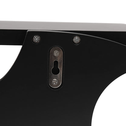 Bat Shelf Floating Shelves for Wall,15.5 inch Wall Shelf with 3 Key Hooks,Black Shelves for Living Room Bedroom Kitchen Gothroom