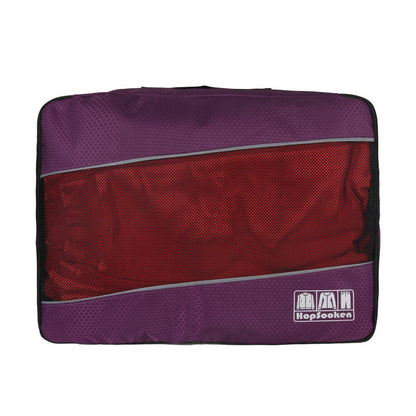 Hopsooken 5 Set Packing Cubes for Travel Large Suitcase Luggage Organizer Bags Travel Accessories Vacation 4 Cubes 1 Laundry Pouch Bag(Purple)