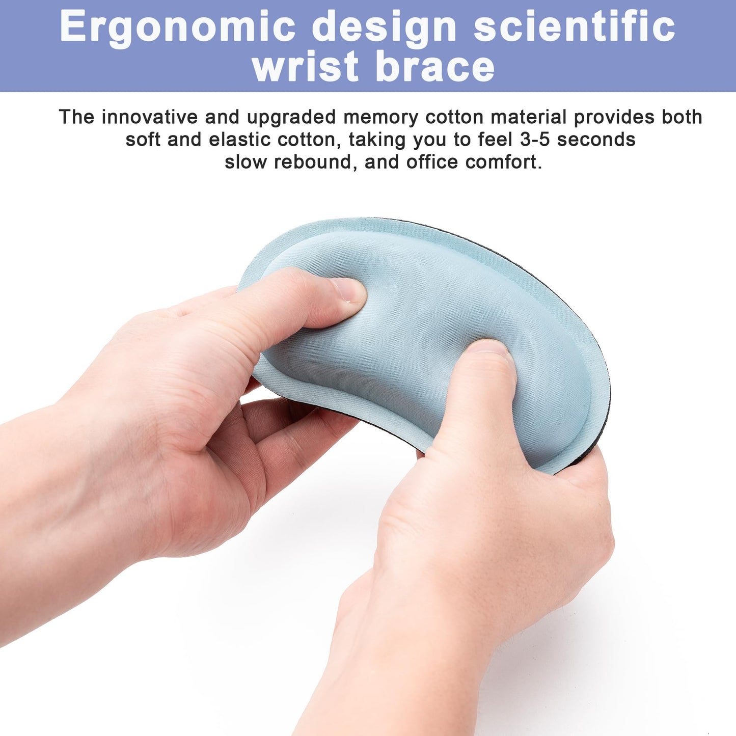 Hoewina Keyboard Wrist Rest,Ergonomic Wrist Rest,Superfine Fabric and Gel Memory Foam Wrist Pad for Computer Keyboard for Easy Typing & Pain Relief, Suitable for Office, Family, Outdoor, Black