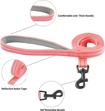 Hipubby Dog Harness and Leash Set, No Pull Soft Mesh Puppy Harness for Small Medium Dogs, Cats - Step in Adjustable Reflective Pet Harness with Buckle and Double D-Rings - Pink, XS