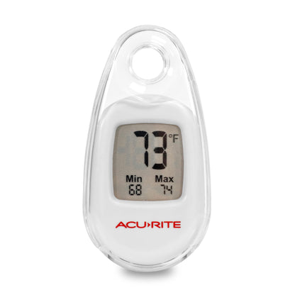 AcuRite Portable Digital Thermometer for Indoor or Outdoor Temperature with Carabiner Clip (00333)