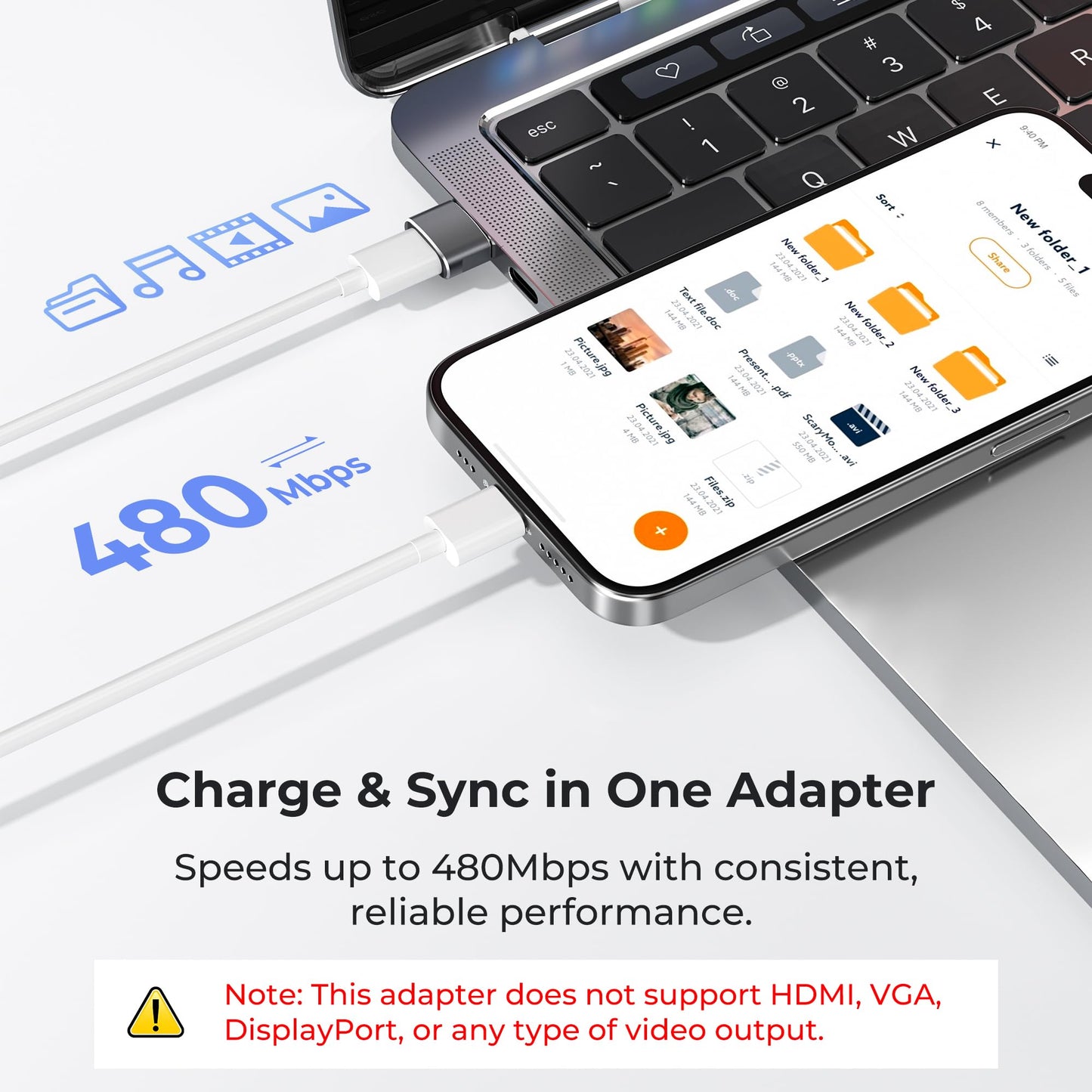 Basesailor iPhone 16 15 Pro Max Car Charger Adapter 4Pack,USB to USBC Adapter Type C Female to A Male Converter for Airpods 4,Apple Watch 10/iWatch,iPhone 14 13 Plus,iPad Mini 7,Samsung Galaxy S24 A54