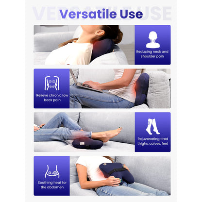 BOB AND BRAD Cordless Back Massager with Heat FSA HSA Eligible, Shiatsu Neck Massager for Pain Relief Deep Tissue, 3D Kneading Massage Pillow for Muscle Pain Relief, Fathers Day Birthday Gifts for Dad