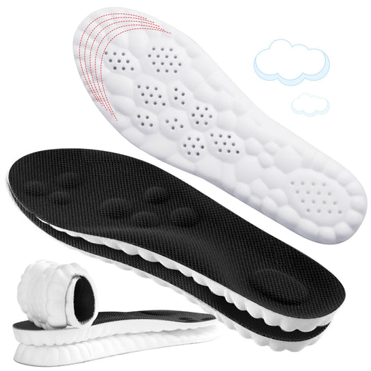 4D Cloud-Like Comfort Soles for Men - Soft Memory Foam Cushioning Insoles - Trim to Fit Steppers Insoles with Arch Support for Foot Pain Relief and Fatigue Reduction(US M 7.5-10.5)