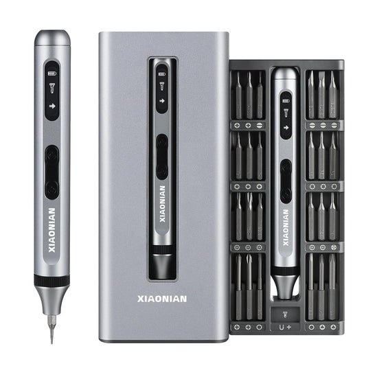 52 in 1 Electric Screwdriver Set,XIAONIAN 3.7V Mini Precision Screwdriver Set with 48 S2 Magnetic Bits,USB-C Charging Cable,LED Light,Small Repair Tool Kit for Phone,Watch,Eyeglasses,PC,Camera,Laptop