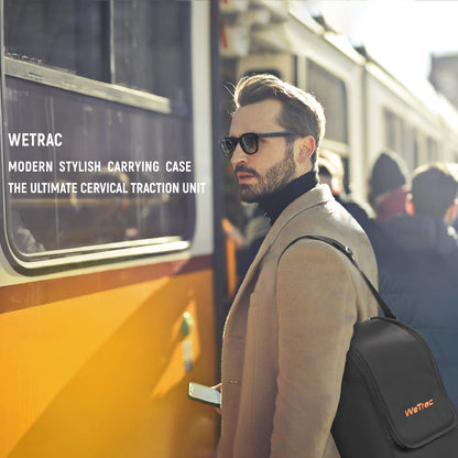 iSTIM WeTrac Cervical Neck Traction, Relaxer and Stretcher, Pain Relief for Spinal Decompression, Relieving Pinched Nerves, and Cervical Pain, Home Use, with Travel Bag