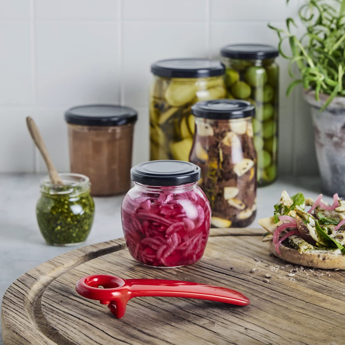 Brix Original Easy Jar Key Opener 2-Pack, Stainless Steel Jar Opener