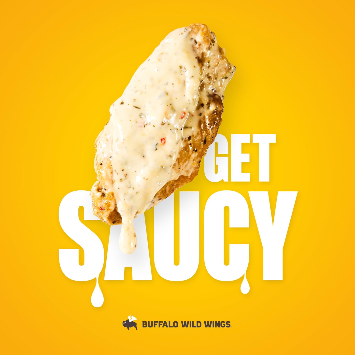 Buffalo Wild Wings Parmesan Garlic Sauce, 12 fl. oz., Perfect Dipping Sauce, Chicken Marinade, Chicken Parmesan Topping and Wing Seasoning, Made with Italian Herbs
