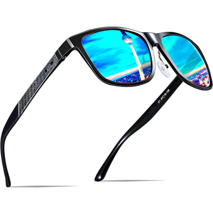 ATTCL Men's Retro Metal Frame Driving Polarized Sunglasses For Men 18587blue