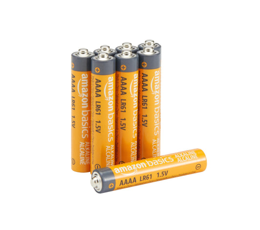Amazon Basics 8-Pack AAAA Alkaline High-Performance Batteries, 1.5 Volt, 3-Year Shelf Life