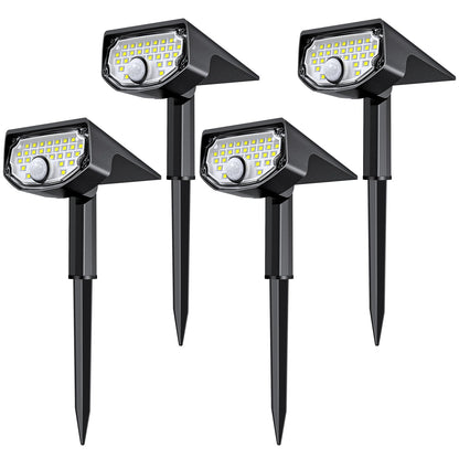 AloftSun Solar Motion Sensor Outdoor Lights,Waterproof Motion Sensor Spot Lights- 30 LED/3 Modes Solar Powered Spotlights,Landscape Lighting for Yard and Garden, Cool White,4 Pack