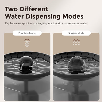 IMIPAW Automatic Cat Feeder WiFi and Water Dispenser, Timed Dry Food Dispenser APP Remote Control, Programmable Portions, Cat Fountains for Drinking with Filter, Small Pets (Combo 3L)