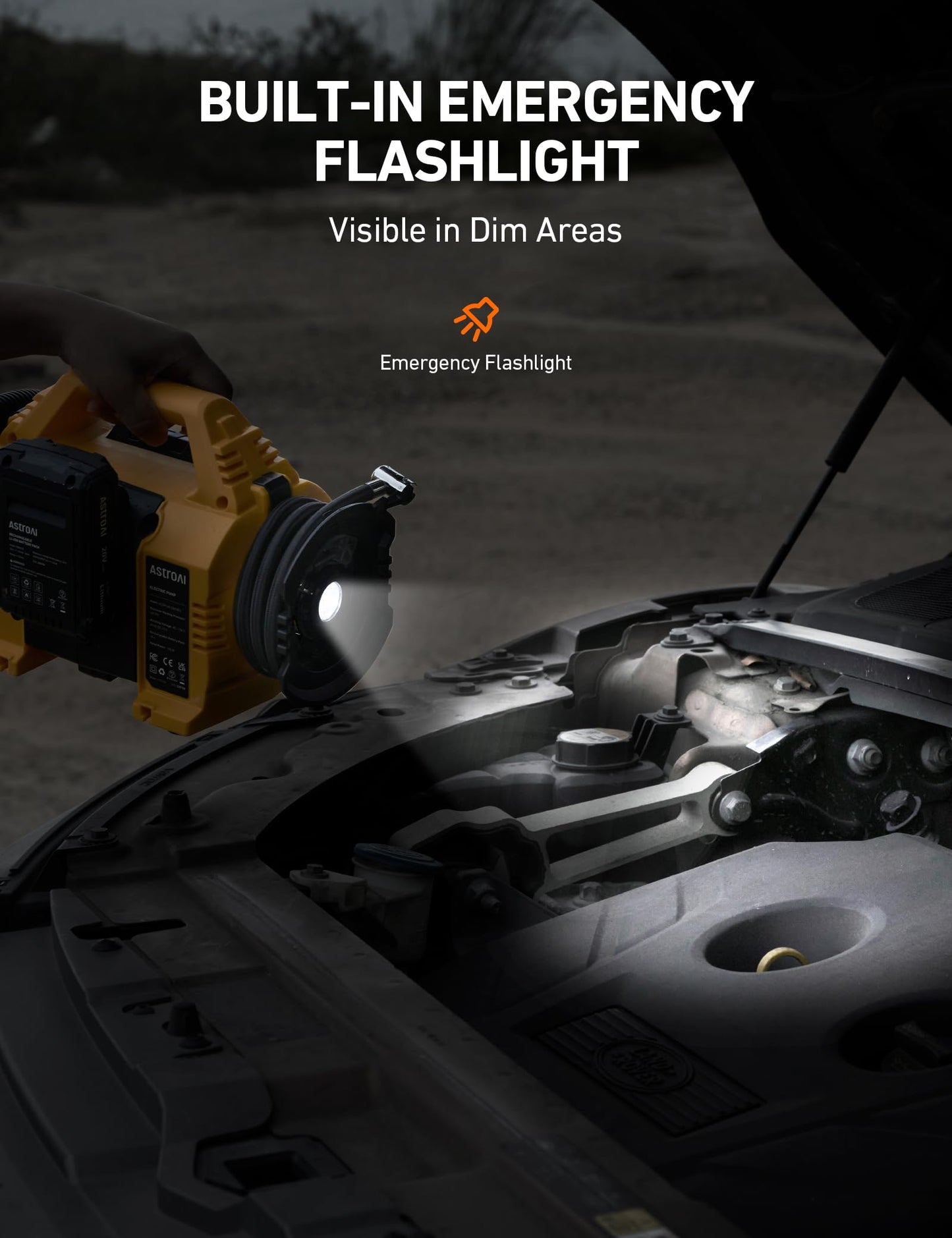 AstroAI Cordless Tire Inflator Portable Air Compressor for Car 160PSI with HD Screen, 3 Power Sources & Dual Powerful Motors, Heavy Duty Air Pump Inflation/Deflation father day gifts