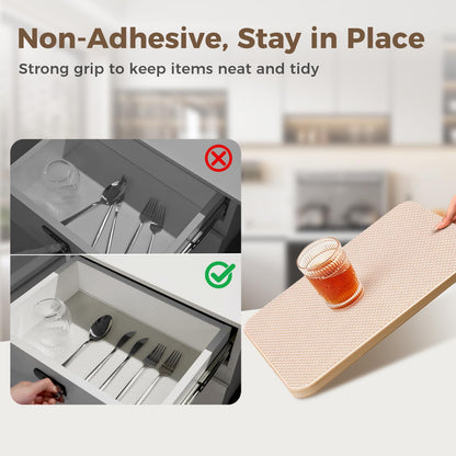 ALIUNI 100% EVA Shelf Liner for Kitchen Cabinet, 12" x 240" Drawer Liners Non Adhesive Non Slip Waterproof Plastic Paper, Dresser Pantry Bathroom Refrigerator Protector, Clear