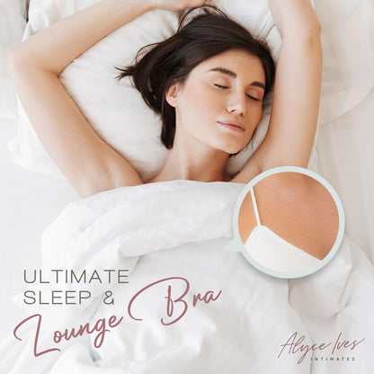 Alyce Intimates Pack of 5 Seamless Ribbed Sleep Bras for Women- Wireless, Padded Lounge Bra/Soft Sleeping Bralettes