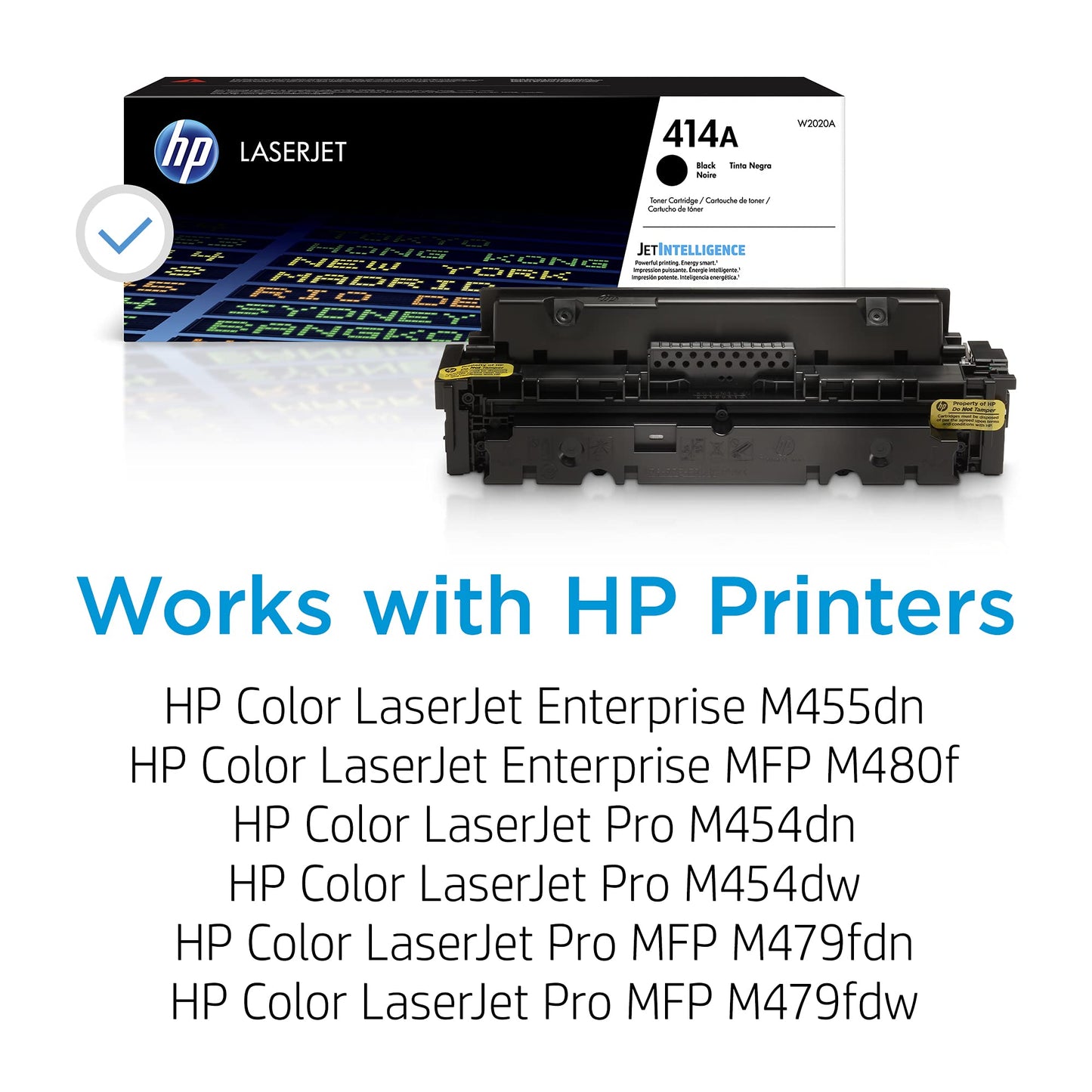 HP 414A Black Toner Cartridge | Works with HP Color LaserJet Enterprise M455dn, MFP M480f; HP Color LaserJet Pro M454 Series, HP Color LaserJet Pro MFP M479 Series | W2020A ,1 Count ( Pack of 1)