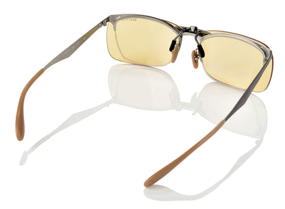 Blue Light Blocking Clip On Glasses - Effective Computer Glasses for Men and Women, Durable Lightweight Design Reduce Eyestrain, Headaches for All Day Screen Time and Gaming Protection (Daytime Lens)