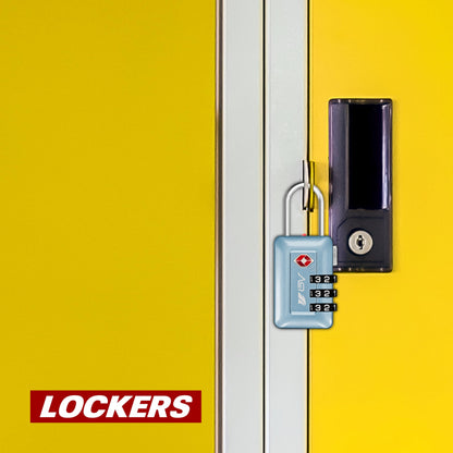 BV TSA Accepted Luggage Travel Lock, Set-Your-Own Combination Lock for School Gym Locker, Luggage Suitcase Baggage Locks, Filing Cabinets, Toolbox, Case (Arctic Blue, 2 Pack)