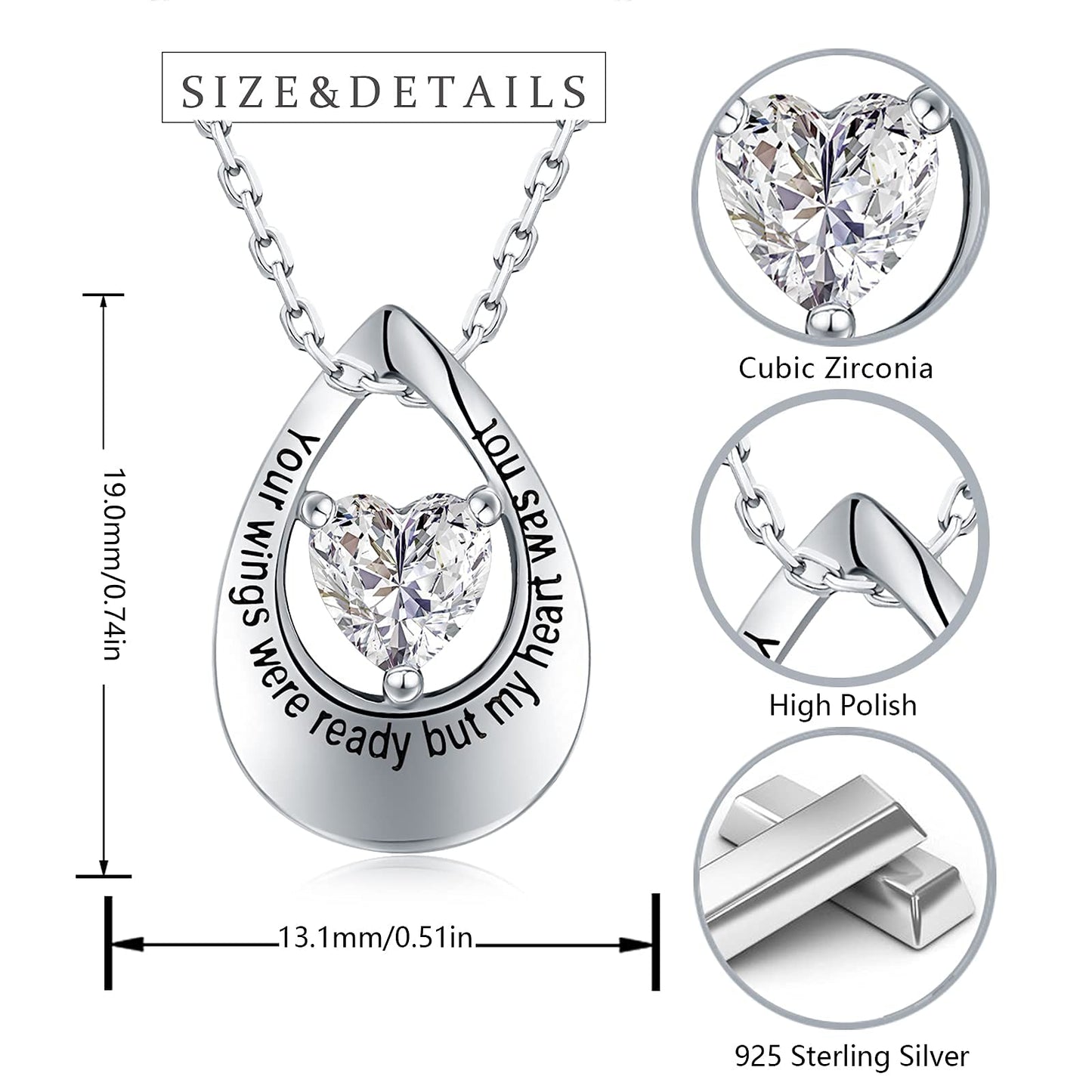 925-Sterling-Silver Teardrop Urn Necklace for Ashes - Hollow Teardrop with Heart Cremation Jewelry Ash Silver Tear Drop Urn Jewelry Water Droplets Urn Necklaces Ashes for Women Teen Girls