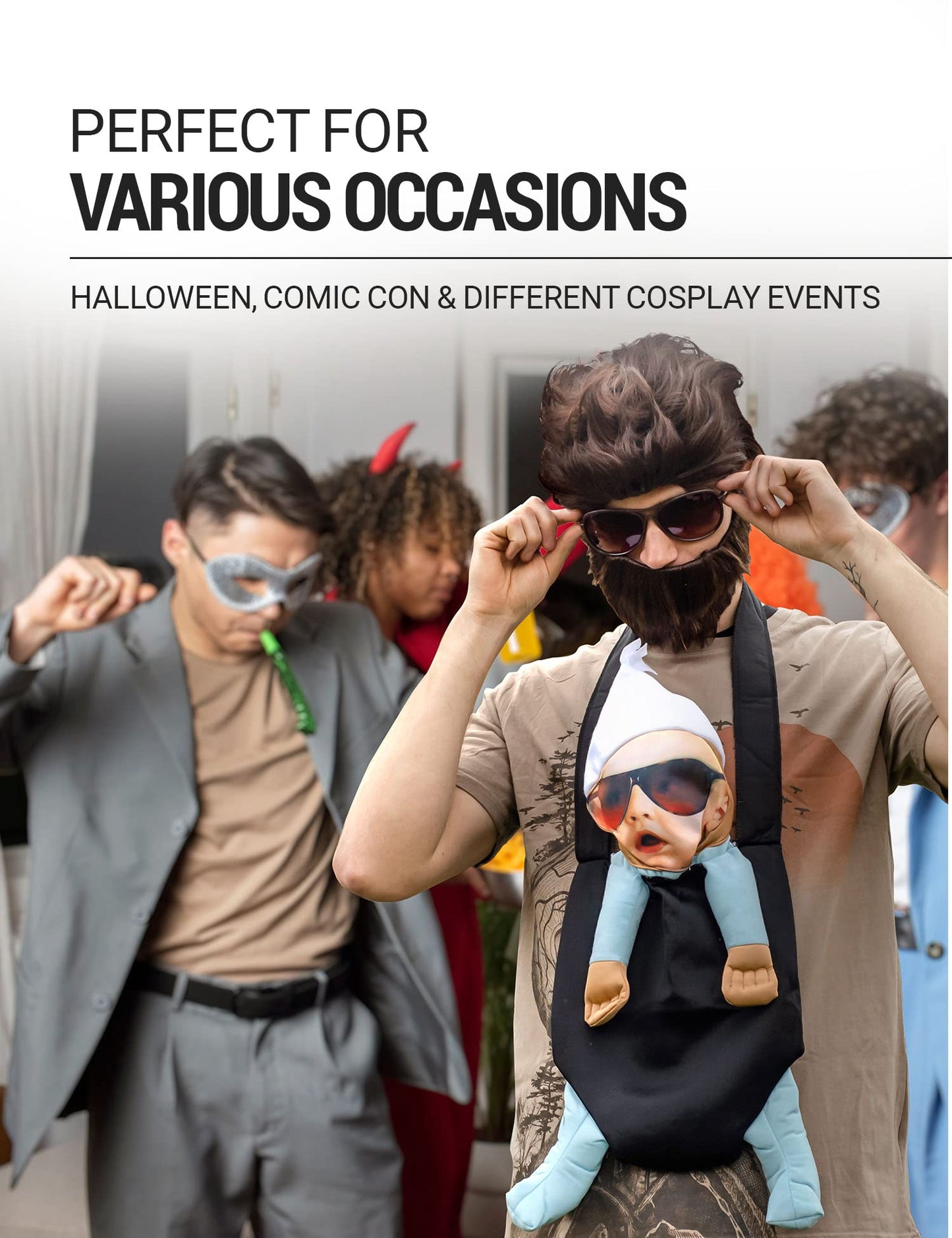 Hangover Las Vegas Party Alan Adult Halloween Costume Deluxe Set Movie Cosplay