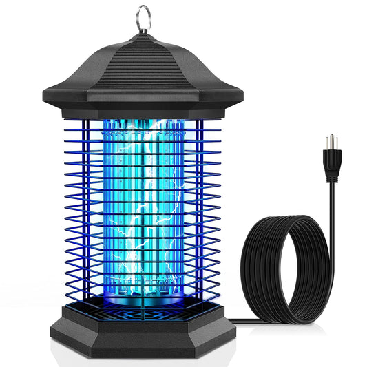 AMUFER Bug Zapper Outdoor, Electric Mosquito Zapper with 18W Power & 4400V Instant Grid, Insect Control Efficiency Increased 100%, Coverage of 1/2 Acre, Fly Trap Perfect for Patio, Backyard, Home