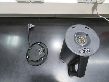 Arendo - Stainless Steel Kettle with Temperature Setting 40-100 Degrees in 5 Steps - Double Wall Design - Elegant Model - 1.5 Litre - 2200 W - Tea Maker with Temperature Display - GS - Black