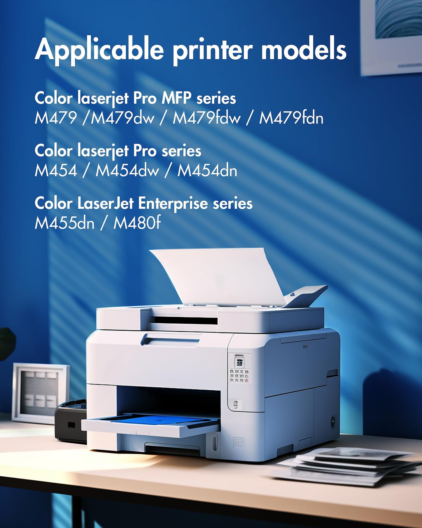 414A Toner Cartridge 4 Pack (with Chip) - 414X Replacement for HP 414A HP 414X, Compatible with HP Color Laserje Pro MFP M479fdw Toner, Color Laserje Pro M454dw M454dn M480f M455dn Printer | W2020A