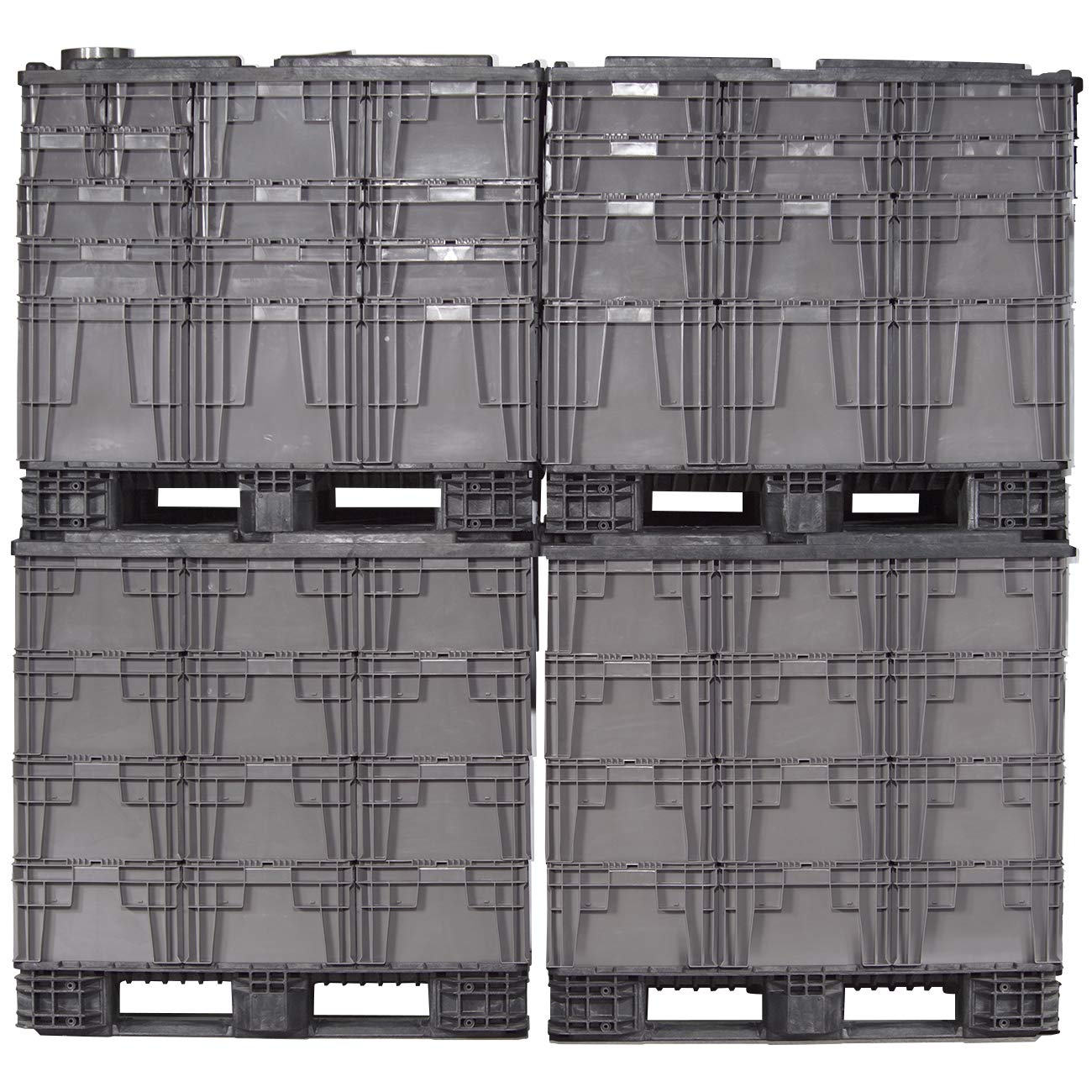 Buckhorn SW4815080201000 Plastic Straight Wall Storage Container Tote, (48-Inch x 15-Inch x 7-1/2-Inch), Light Gray