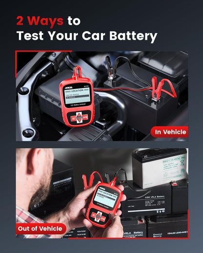 ANCEL BST200 Car Battery Tester 12V Automotive, 100-1100 CCA Battery Load Tester Tool, Auto Battery Analyzer Digital Tester for Car Truck Motorcycle SUV Boat and More