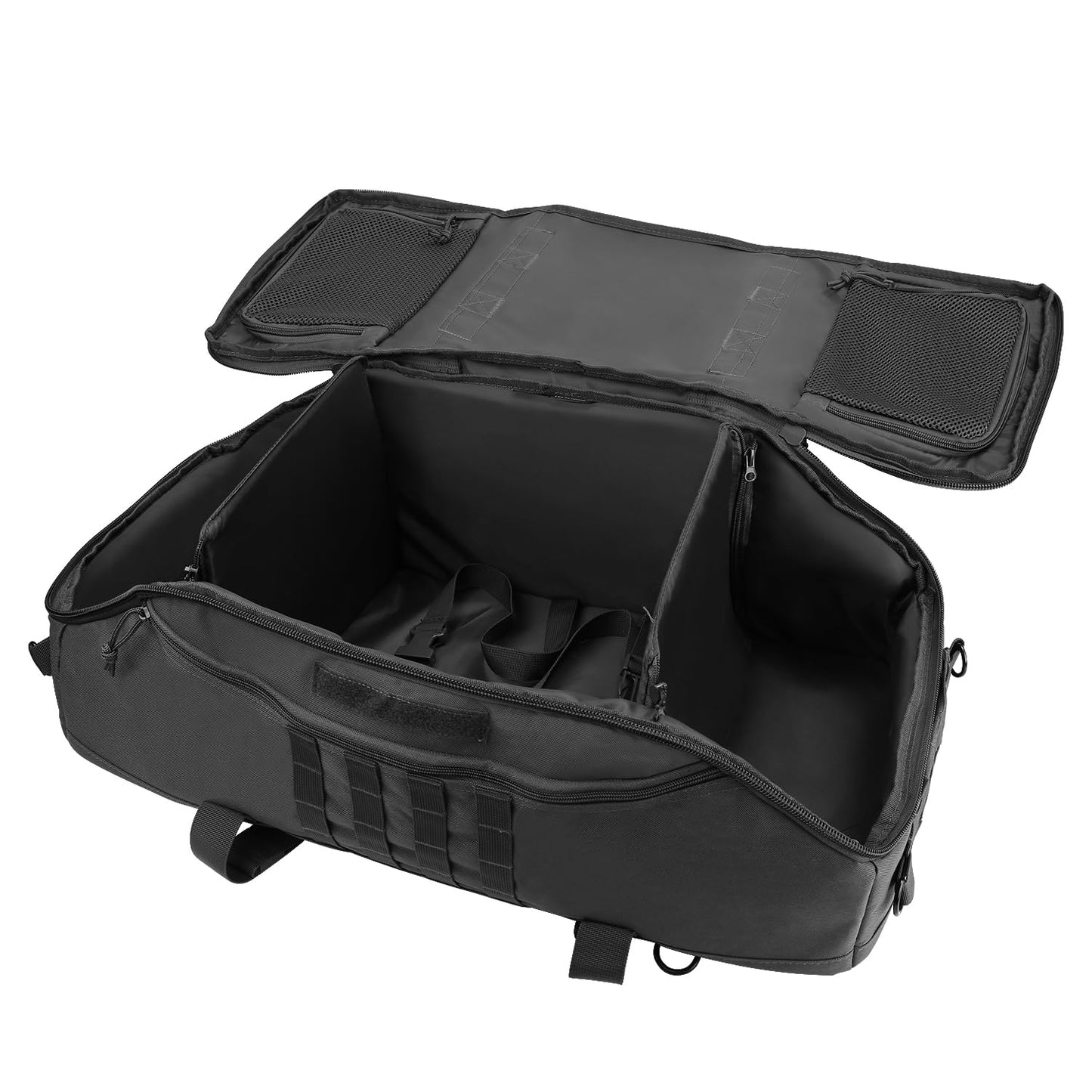 Hannibal Tactical 65L Large Duffle Bag, 3-in-1 Tactical Backpack MOLLE Pack for Sports, Gym, Outdoor, Black