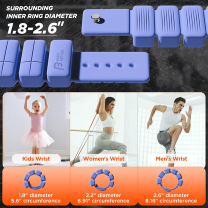 Ankle Weights, Wearable Silicone Wrist Weights, Adjustable Size for Women and Men, Gym Workout, Walking, Running, Dance, Aerobics, Yoga and Pool Exercises Set of 2 (1 lb each)