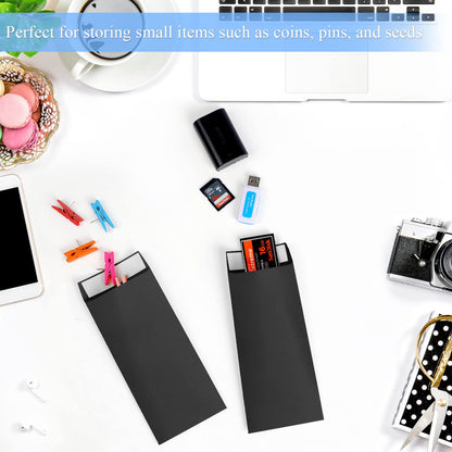 BONUS++ Envelope Set - 120 Envelopes for Cash, Checks, & Tickets; 80GSM, 3.2x6.6 inch Black Envelopes - Perfect for Cash Challenge Savers