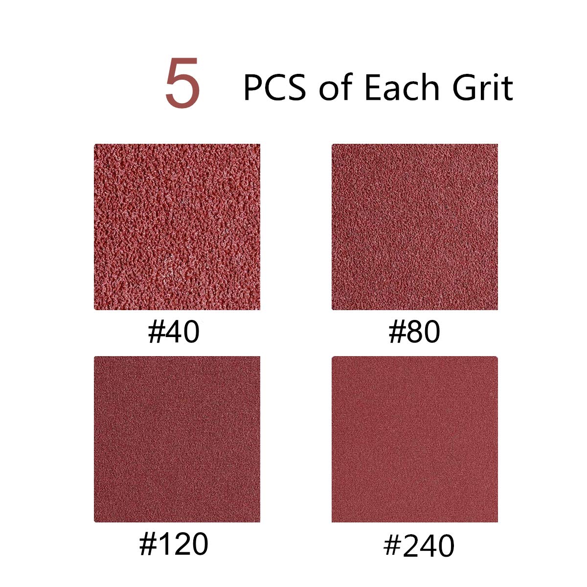 4x24 Sanding Belts for Belt Sander 4 x 24,5 Each of 40 80 120 240 Grits Aluminum Oxide Belt Sander Paper, 20 Pack