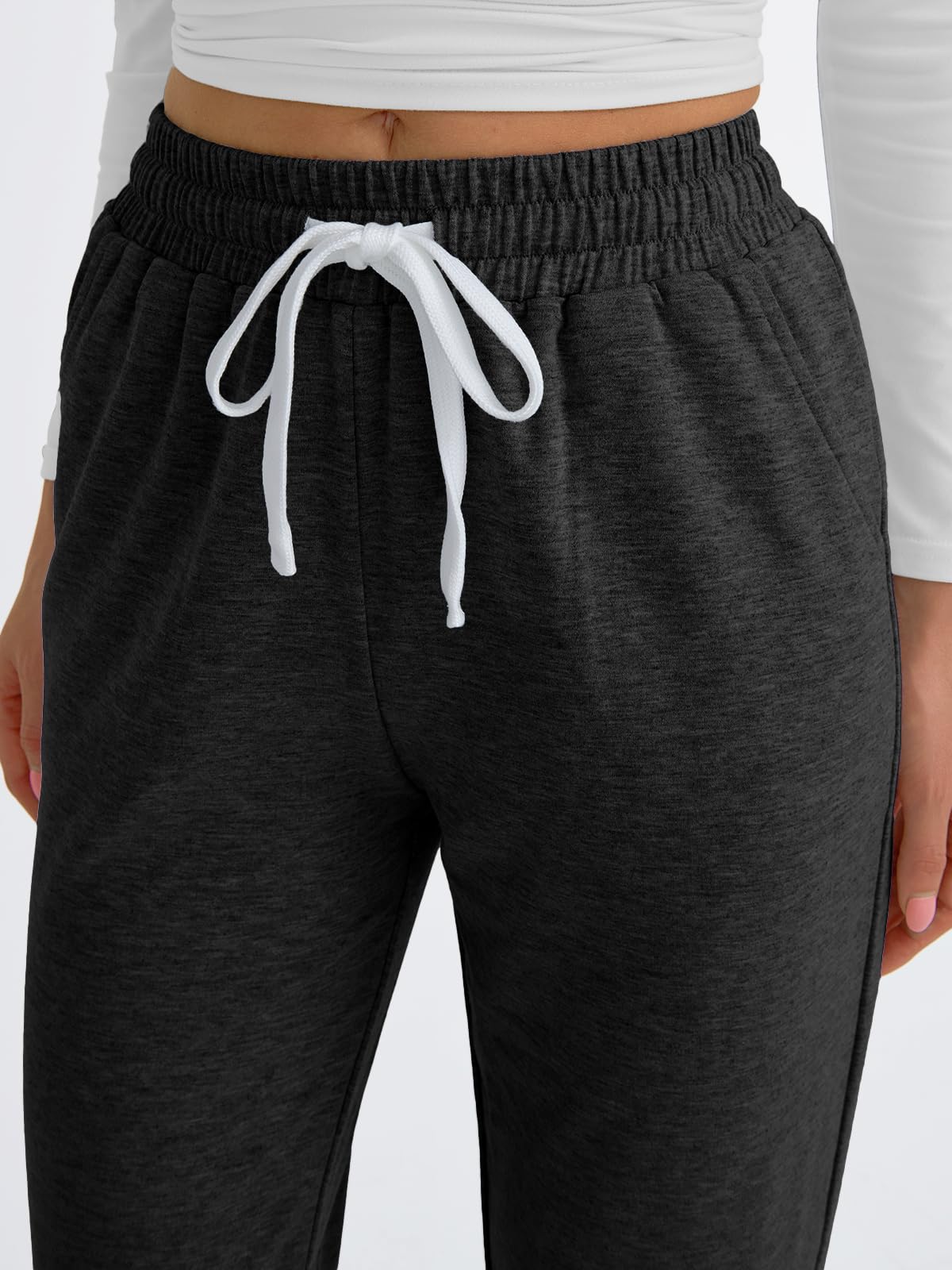 AUTOMET Sweatpants Women Lounge Pajama Travel Pants Work Pants Joggers Fall Clothes Winter Business Casual Outfits 2025 Black XL